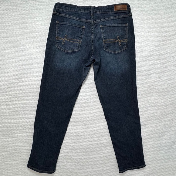 Denizen from Levi's Modern Straight Crop Jean, Dark Blue, Women's Size 12 - Picture 4 of 9